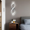 Wall Lamp LED Chrome Modern Elegant Spiral Indoor Wall Lights for Bedside Bedroom Living Room Hallway Wall Lighting Fixture Cool White Light 24W