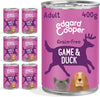 Adult Wet Dog Food Tins - Game and Duck - (6 x 400g tin), Natural Grain Free Pouches Adult, Tasty Fresh Meat, high protein