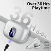 Wireless Earbuds, Bluetooth 5.3 Headphones In Ear with 4 ENC Noise Cancelling Mic, Bluetooth Earbuds Mini Deep Bass Stereo Sound, 36H Playtime LED Display Wireless Earphones IP7 Waterproof, Grey