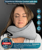 Travel Pillow - Memory Foam Neck Cushion - Flight Pillow | Support Neck Pillow for Travel | Travel Neck Pillow for Airplane with Carry Bag & Clip | Flying Travel Essentials (Grey - Regular)