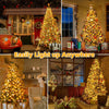 Christmas Tree Lights with Ring - 2M X10 Strands 200 LEDs Fairy Lights Plug in, Waterproof/Remote Control/Timer/Indoor/Outdoor Christmas Lights for Garden Xmas Decorations