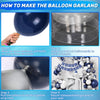 21st Birthday Decorations Blue Silver Balloons Arch Kit with 21 Number Star Foil Confetti Balloon Happy Birthday Banner Navy Blue and Silver Party Decor for 21st Boys Girls Men Women Anniversary