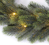 6ft Christmas Garland with Warm White LED Lights, Timer, and Battery-Powered, Artificial Green Pine, Festive Decoration for Fireplace, Party, Holiday Home, Winter Wreaths, Indoor/Outdoor Use