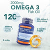 Omega 3 Fish Oil 2000mg, EPA 660mg DHA 440mg per Daily Serving. 120 Capsules (2 Months Supply). Supports Heart, Brain Function and Eye Health. 2 Capsules Per Serving