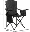 Comfortable, Heavy Duty, Portable Camping Chair with 4-Can Cooler, Side Pocket, Cup Holder, and Carry Bag, Collapsible for Camping, Fishing, Beach, and Backpacking