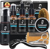 Beard Growth Grooming Care Kit for Men w/Derma Roller Hair Growth,Fathers Gifts Day Set for Dad Him Stocking Fillers Mens Boyfriend Husband w/Beard Oil,Beard Wash/Shampoo,Balm/Wax Comb Brush