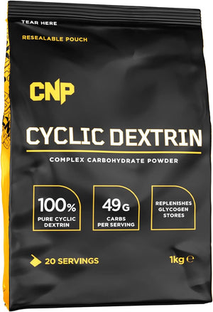 Cyclic Dextrin, Complex Carbohydrate Powder, Replenishes Glycogen Stores, 49g Carbs, 20 Servings, 1kg Pouch, Unflavoured