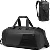 Gym Sports Bag for Men,40L Waterproof Gym Duffle Bag with Shoes Compartment and Wet Pocket,Travel Duffel Bag with Shoulder Strap and Backpack Function (Black)