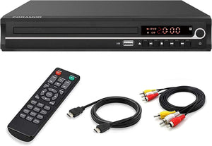 DVD Player for TV, All Region Free DVD CD Recorded Disc Player with HD 1080P (balck-3)