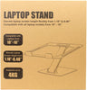 Elevate Your Workstation with the  Adjustable Laptop Stand - Perfect for Macbook, Dell, HP (10-16") in Sleek Silver Aluminum!