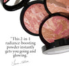 Baked Blush-n-Bronze Marbleized 2-in-1 Sculpting Bronzer Blush - Ginger Bronze - Contour Face with a Radiant Flush