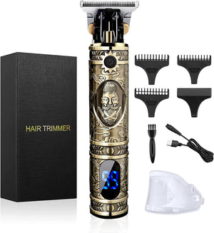 Hair Clippers Beard Trimmer for Men, Professional Cordless Hair Trimmer T-Bladeds Outliner Grooming Baldheaded Shaver with 1500mAh Battery and 180 Mins Working Time Gifts for Men (#1)