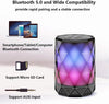 Portable Bluetooth Speaker with Lights, Night Light LED Wireless Waterproof Speaker, Multicolor LED Auto-Changing, Micro SD Card TWS Wireless Stereo Pairing, for Outdoor, Travel, Home