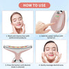 Facial Massager for Face and Neck,Red Light Therapy for Face,Neck Face Beauty Device with Warming & Vibration Function,3 in 1 True Beauty Glow Facial Massager for Enhanced Face,Neck and Shoulder Care