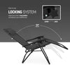 Gravity Chairs 2 Pack - Adjustable Reclining Zero Gravity Lounger for Garden & Patio - Foldable Lightweight Chairs with Ergonomic Support - Durable Textilene Fabric & Non-Slip Feet-Black 2pk