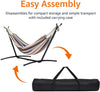 "Relax in Style:  Multi-Color Fabric Hammock with Stand - 117 cm x 300 cm x 100 cm"