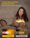 Reading Light Upgraded, 3 Colours & 3 Brightness Book Light, Reading Lights for Books in Bed, Neck Light with 30-min Timer, Rechargeable & Long Lasting, Perfect for Reading, Knitting