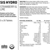 Hydro Hydration Tablets, Gluten-Free, Zero Sugar, Strawberry and Lime Flavour Plus Electrolytes, 20 Effervescent Tablets per Bottle (3 Bottles)