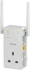 11AC 1200 Mbps Dual Band Gigabit 802.11ac (300 Mbps + 900 Mbps) Wi-Fi Range Extender with External Antennas, UK Plug and Extra Power Outlet (Wi-Fi Booster) (EX6130-100UKS), White