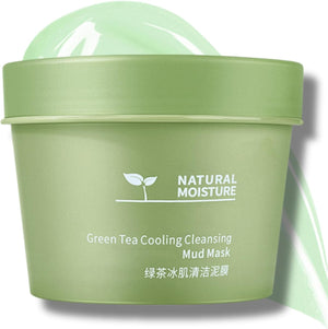 Green Tea Mask Mud Mask, Face Masks Skincare, Green Clay Mask - Spa Quality Pore Reducer for Acne & Oily Skin, Hydrating Deep Cleansing Cooling Face Mask, Vegan Natural Skin Care for Women, Men 100G