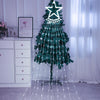 Christmas Lights Tree 350 LED Outdoor Christmas Decorations Waterfall Fairy Lights Waterproof Mains Powered with Topper Star 9 Strand String Light 8 Lighting Modes Fairy Lights (Pure White)