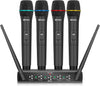 Audio AU400 PRO UHF 4 Channel Wireless Microphone System,Cordless Handheld Dynamic Karaoke Mic with Receiver for Singing,Wedding,DJ,Party,Speech,Church