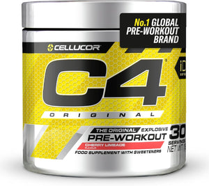 C4 Original Beta Alanine Sports Nutrition Bulk Pre Workout Powder for Men & Women | Best Pre-Workout Energy Drink Supplements | Creatine Monohydrate | Cherry Limeade | 30 Servings