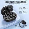 Wireless Earbuds, Bluetooth 5.3 Headphones with 4 ENC Noise Canceling Mic, 50H Stereo Dual LED Display Ear Buds, Sport Wireless Earphones with Earhooks, IP7 Waterproof Wireless Headphones for Running