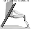 Single Monitor Arm Desk Mount for 13 to 32 Inch Screens - VESA 75 & 100mm Stand Desk Clamp - Tool Free Height Adjustment with Tilt Swivel Rotate - Increased Load Capacity from 2-9kg