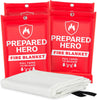 Emergency Fire Blanket - 4 Pack - Fire Suppression Blanket for Kitchen, 40” x 40” Fire Blanket for Home, Fiberglass Fire Blanket