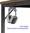 Computer Desk, 100cm Office Desk with Power Outlets, USB & Type-C and Shelves, Modern PC Desk with Hook, Study Table for Writing, Small Desk for Bedroom Home Office, Rustic Brown