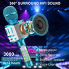 Wireless Microphone with Lights, Karaoke Bluetooth Microphone for Kids Adults, Portable Toy Karaoke Mic Speaker Machine, Home KTV Player Support Phone/Pad/TV for Party Singing, Boys Girls Best Gifts