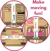 "Ultimate Moving Box Kit: 10 Durable XL Cardboard Boxes with Handles, Room List, and Fragile Tape - 52cm x 52cm x 40cm"