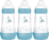 Easy Start Self Sterilising Anti-Colic Baby Bottle Pack of 3 (3 x 260 ml), Anti-Colic Bottle with Medium Flow  Teats Size 2, Newborn Essentials, Blue (Designs May Vary)