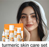 Travel Turmeric Skincare Set - Turmeric Skin Care Set | Women Toner Set | Turmeric Skin Care Set Even Tone, Health Skin Care Deep Hydration Cream Nourishing Facial Liquid Eye Cream Kit For Beauty