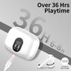 Wireless Earbuds, Bluetooth 5.3 Headphones In Ear with 4 ENC Noise Cancelling Mic, 2024 New Bluetooth Earphones Mini Deep Bass Stereo Sound, 36H Playtime LED Display Wireless Earbuds White