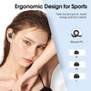 Wireless Earbuds, Bluetooth 5.3 Headphones with 4 ENC Noise Canceling Mic, 50H Stereo Dual LED Display Ear Buds, Sport Wireless Earphones with Earhooks, IP7 Waterproof Wireless Headphones for Running