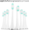 Vibe Series Ultra Whitening Toothbrush ADA Accepted Electric Toothbrush - 8 Brush Heads & Travel Case - Ultra Sonic Motor & Wireless Charging - 4 Modes w Smart Timer Satin Rose Gold