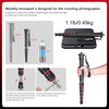 Monopods for Cameras with Handle Camera Monopod Walking Stick 61inches Portable Compact Travel Monopod Aluminum Alloy Stick Selfie Stick 6 Sections 15.4lbs for DSLR Video Camcorder Stand (Red)