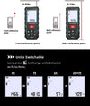 Laser Measure Device 50M, Laser Distance Meter With 2 Spirit Level Bubbles,±2mm Accuracy,2 inch LCD Backlight,Pythagorean Mode,Measure Distance,Area/Volume Calculation