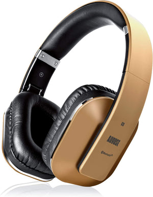 Over Ear Wireless Bluetooth Headphones with Mic -  EP650 - Custom App for Easy EQ Sound Control, aptX Low Latency, NFC, Rich Bass Clear Sound, 30 days Stand By High-Performance Comfort [Gold]