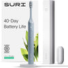Electric Toothbrush—Sustainable Electric Toothbrushes Adults, Slim Sonic Toothbrush & Accessories, 40-Day Battery, Travel Toothbrush with UV Cleaning Case, Ideal Christmas Gifts for Women & Men