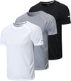 3 Pack T Shirts Men Breathable Sport Shirts Men Cool Dry Running Tops Short Sleeve Gym Tops Athletic for Men