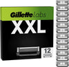 Gillette Labs Razor Blades Men, Pack of 12 Razor Blade Refills, Compatible with GilletteLabs with Exfoliating Bar and Heated Razor