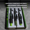 Deep Hole Construction Pencil with 6X Replacement Lead Pack and accompanying Site Holsters All-in-one Marking Kit