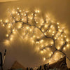 Willow Vine Twig Wall Lights: 144 LED Plug in Powered, Warm White with Lights for Wall Indoor Bedroom Living Room Home Christmas Décor - Brown