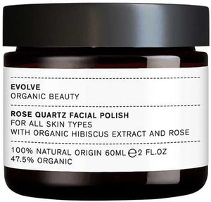 - Rose Quartz Facial Polish with Rosehip oil, Hibiscus extract, Quartz | Certified Natural Organic Vegan Cruelty-free Clean Beauty (1.0 fl oz | 60 mL) - For All skin types