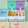 Pill Boxes 7 Day Portable Storage Box Weekly Organizer to Hold Vitamins, Cod Liver Oil, Supplements and Medication for Travel Work