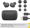 Elite 4 Wireless Earbuds, Active Noise Cancelling, Discreet and Comfortable Bluetooth Earphones with Spotify Tap Playback, Google Fast Pair, Microsoft Swift Pair and Multipoint - Dark Grey