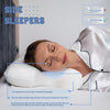 Dual Side Beauty Pillow. 2 in 1 Anti Aging and Anti Wrinkle Memory Foam, Orthopedic and Ergonomic Pillows for Neck and Shoulder Pain. for Back and Side Sleepers. (White)